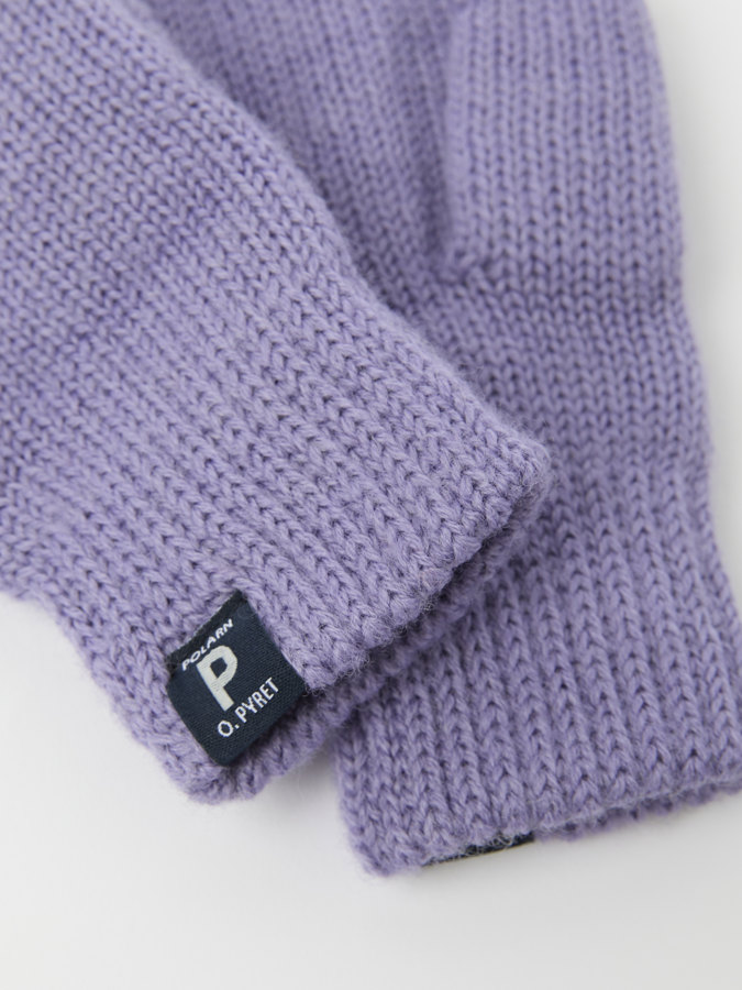 Double-knit mittens in merino wool
