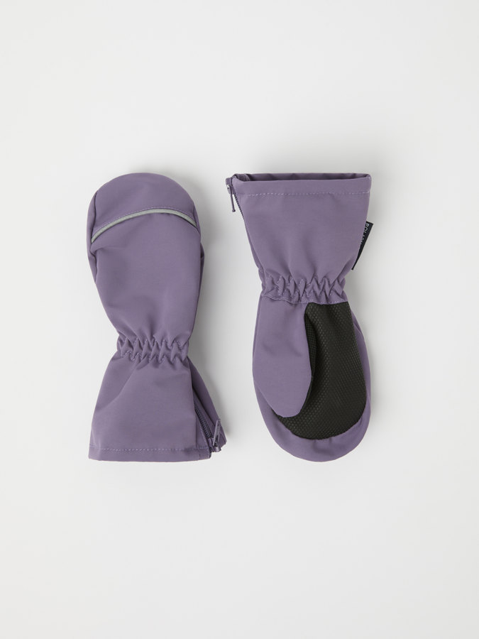 Windproof zip shell mittens
