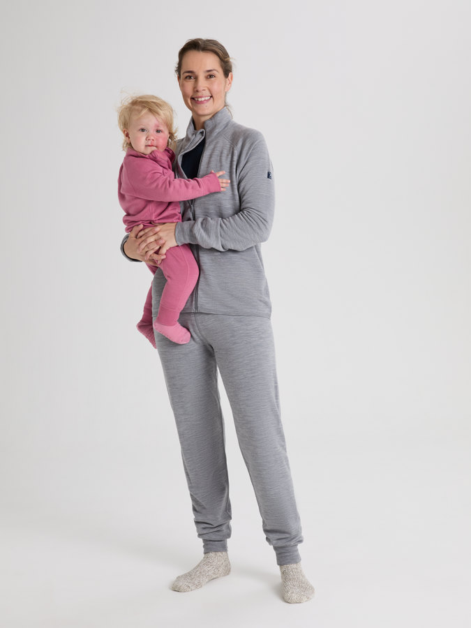 Adult pants in merino wool terry