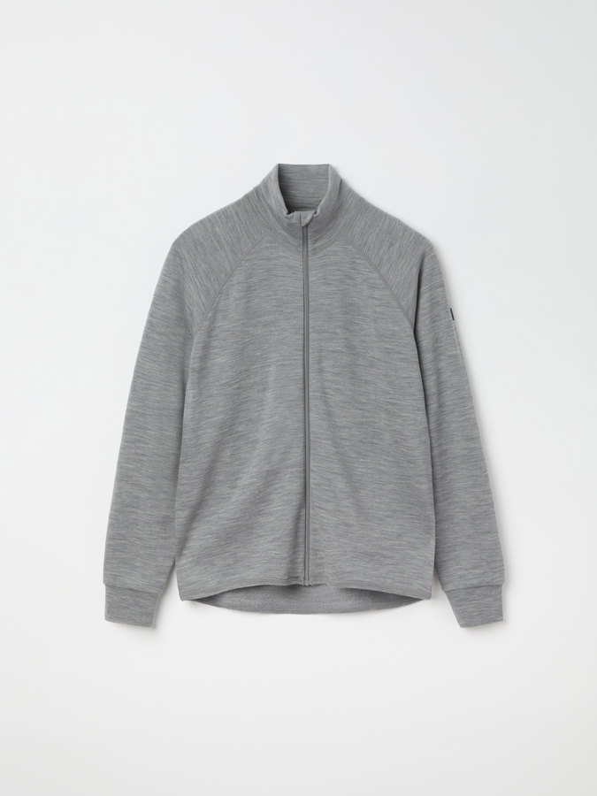 Adult jacket in merino wool terry
