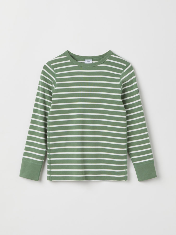 Striped long-sleeve top