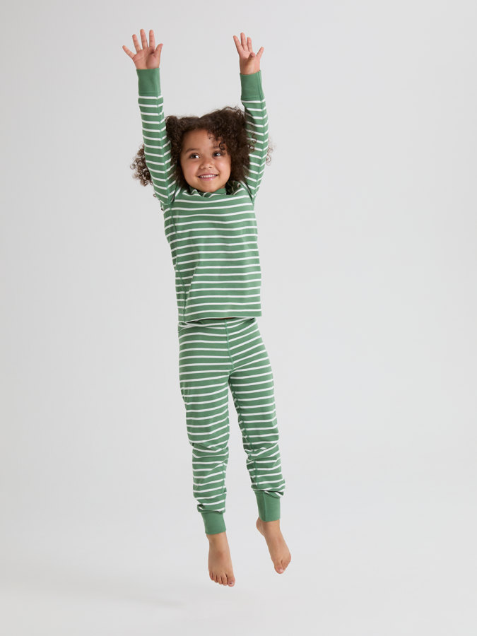 Striped long-sleeve top