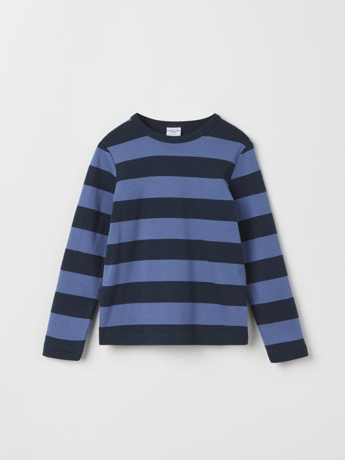 Striped long-sleeve top