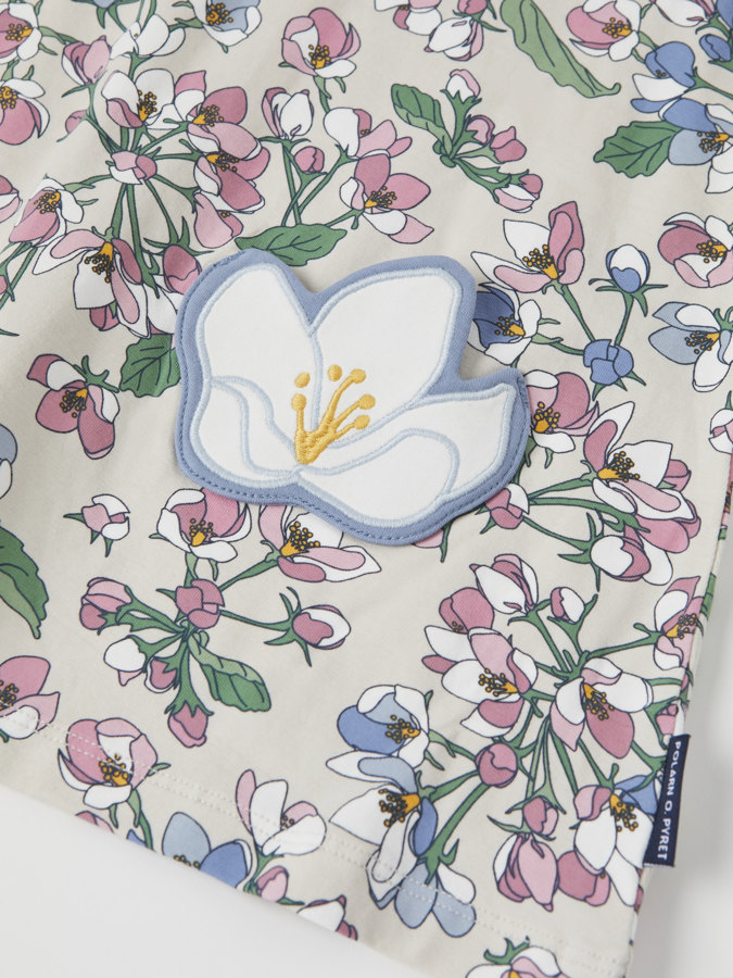 Floral top with puff sleeves