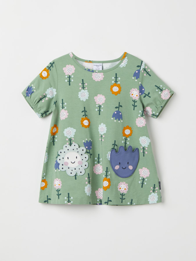 Floral top with puff sleeves