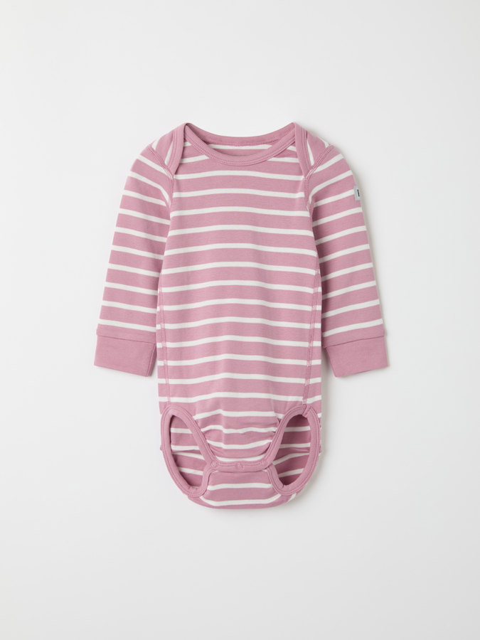 Striped bodysuit with envelope neckline