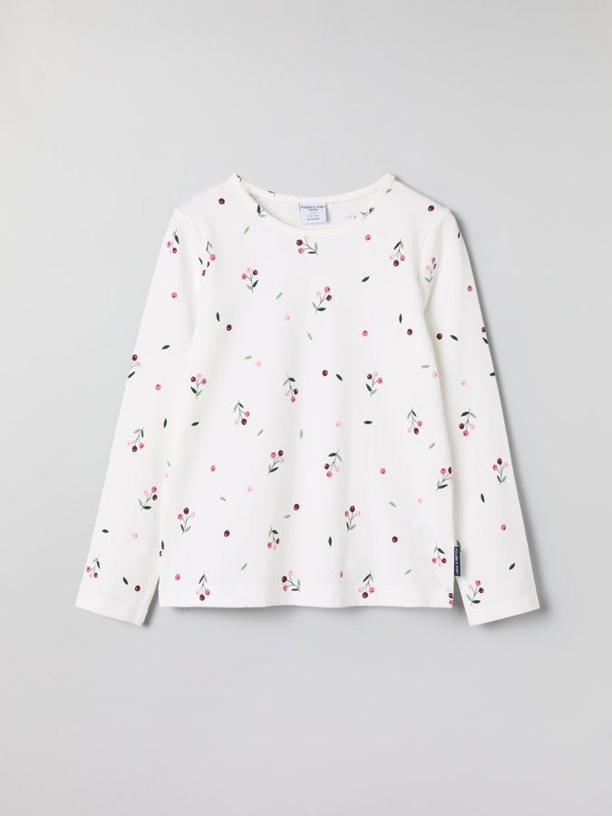Long-sleeve floral top