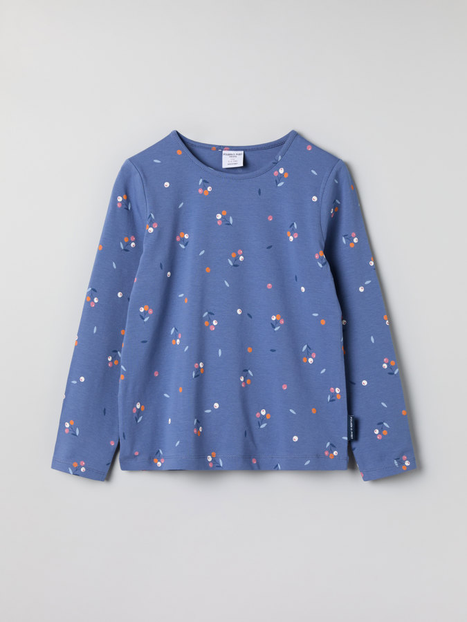 Long-sleeve floral top
