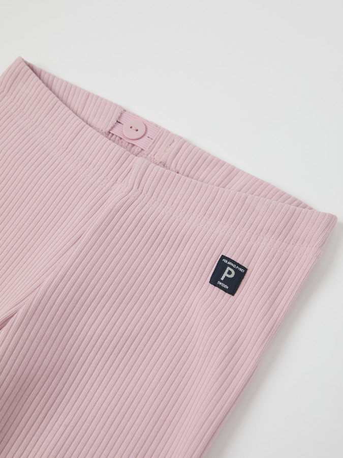 Solid color, ribbed leggings