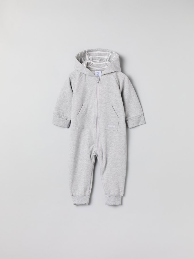 Sweatshirt onesie with hood Sweatshirt onesie with hood