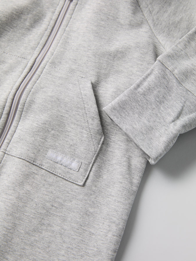 Sweatshirt onesie with hood Sweatshirt onesie with hood