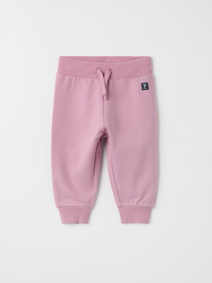 Solid color sweatpants with brushed inside