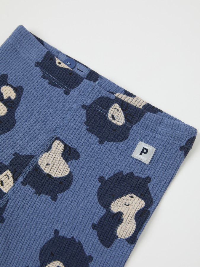 Pants with bear print