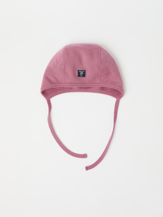 Helmet hat in merino wool terry