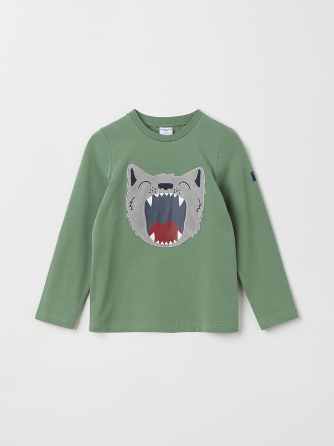 Wolf long-sleeve top