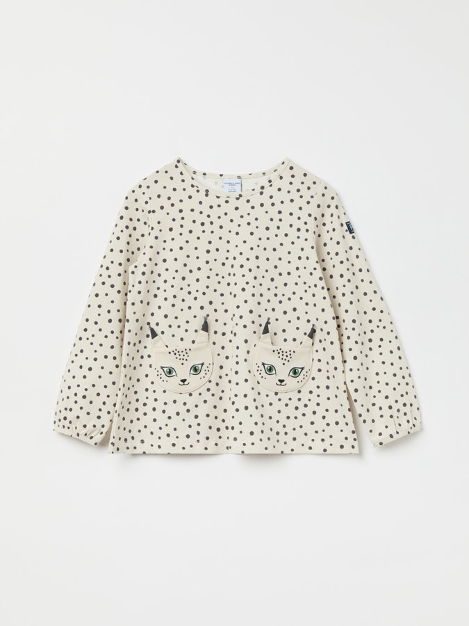 Floral long-sleeve top
