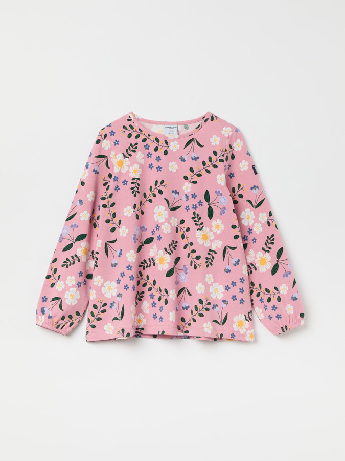 Floral long-sleeve top