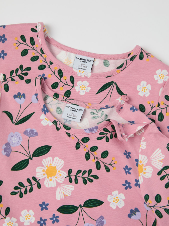Floral long-sleeve top