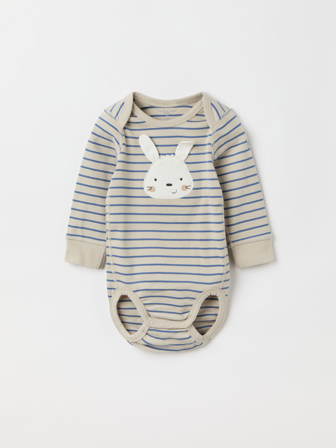 Stripey long-sleeve top for baby