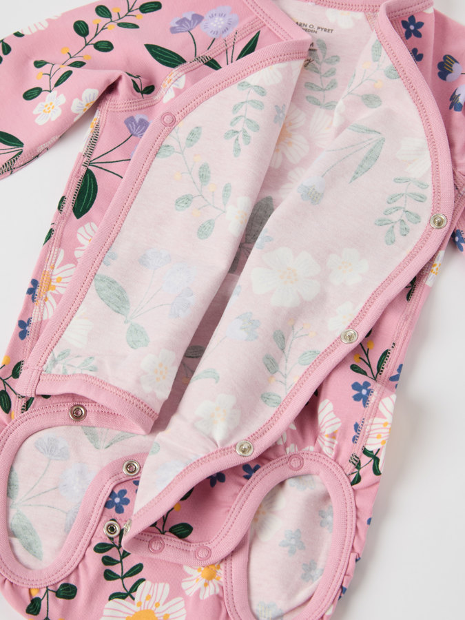 Floral extendable wraparound bodysuit