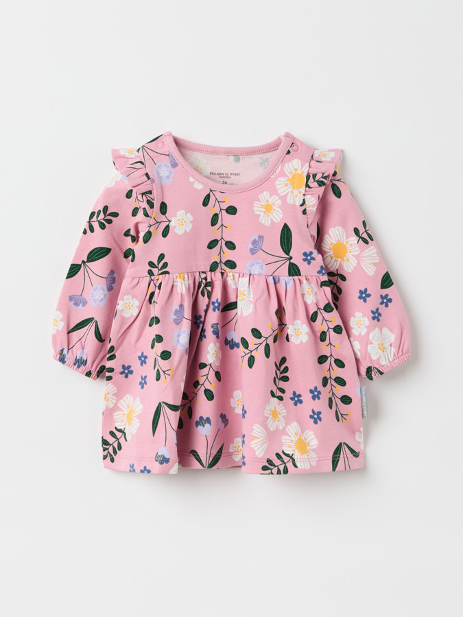 Ruffle dress with small floral print