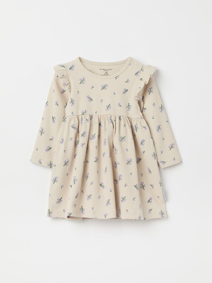 Floral ribbed dress