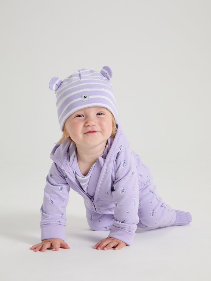 Stripey beanie with ears