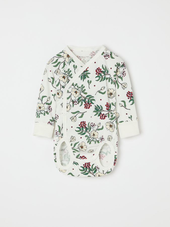 Extendable floral babygrow