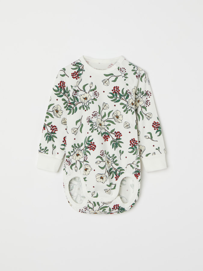 Extendable floral babygrow