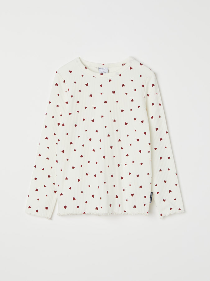 Top with heart print