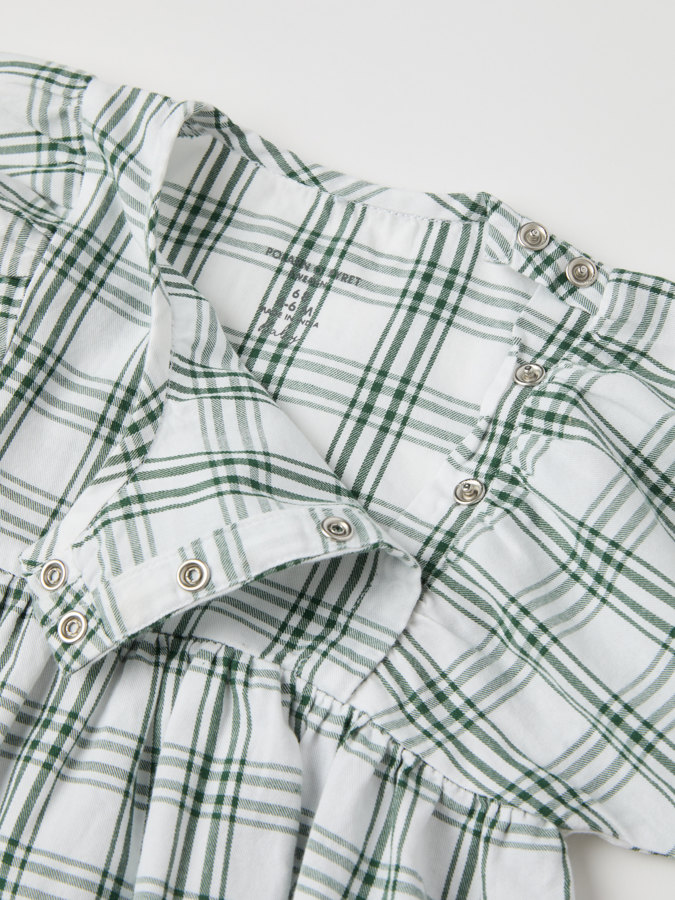 Check dress with puff sleeves Check dress with puff sleeves