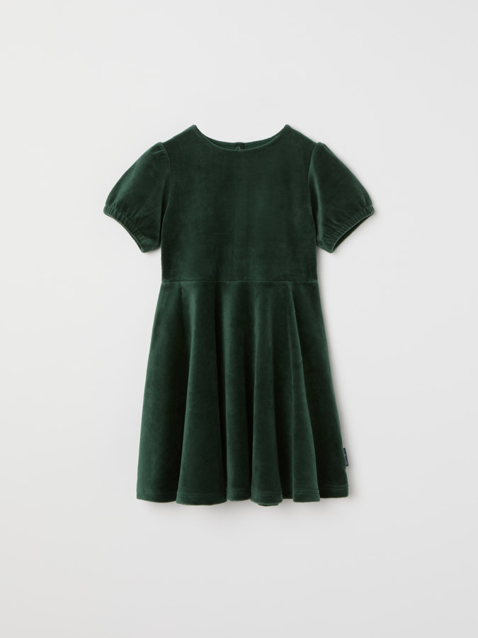 Dress with puff sleeves