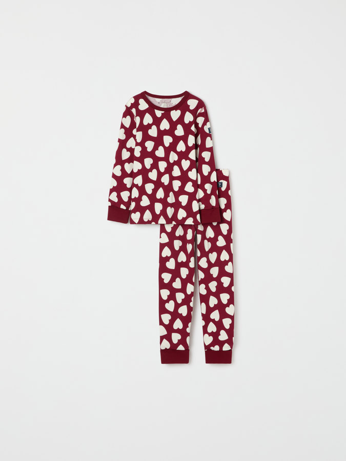 Pyjamas with heart print