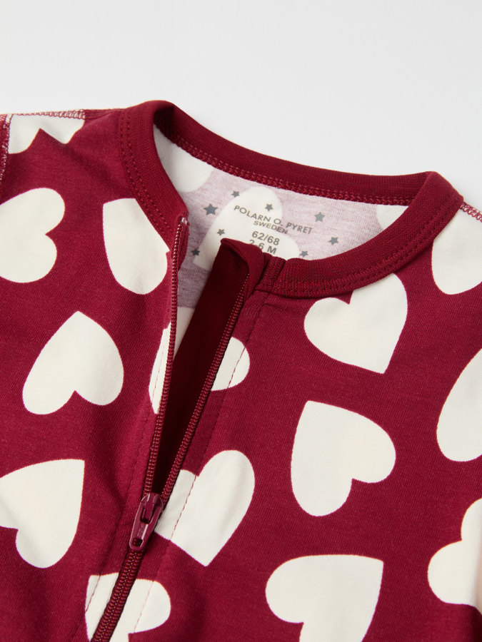 sleepsuit with heart print