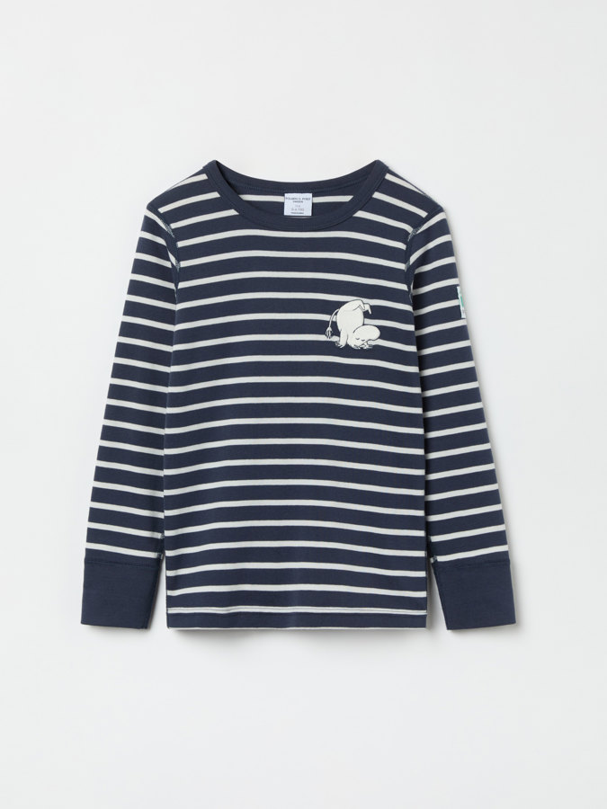 Striped long-sleeve Moomin top