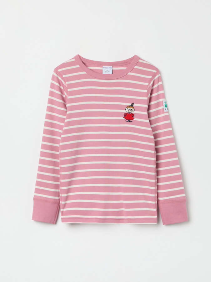 Striped long-sleeve Moomin top