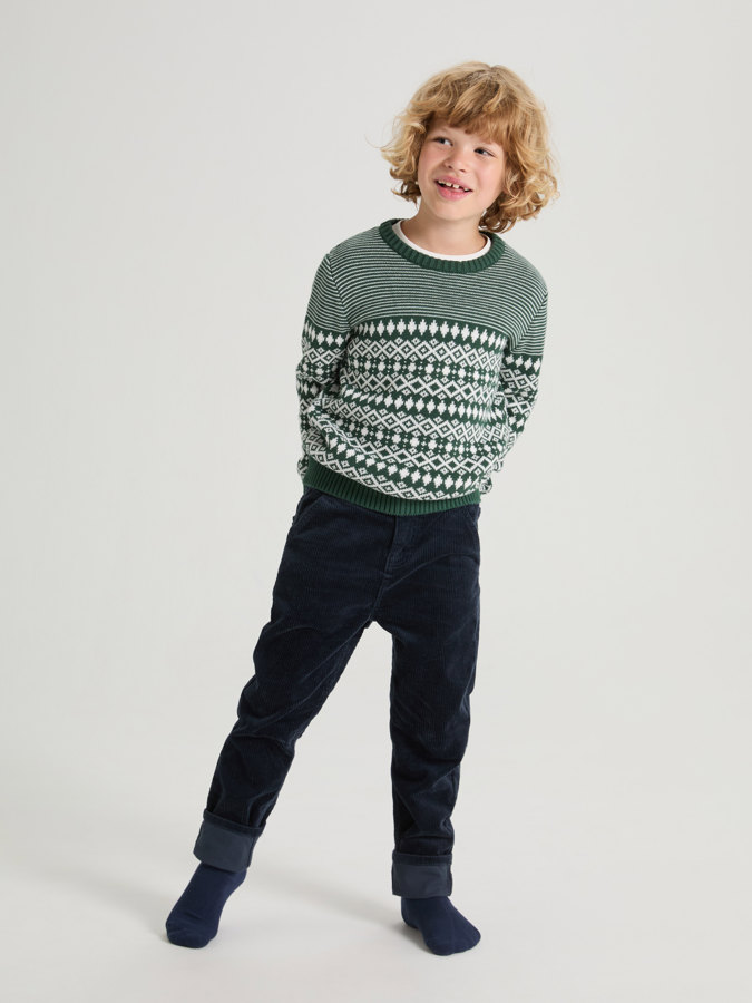 Knitted jacquard sweater
