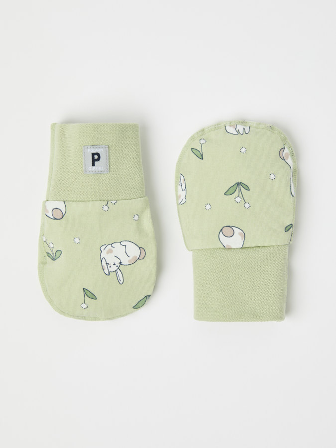 Bunny baby mittens