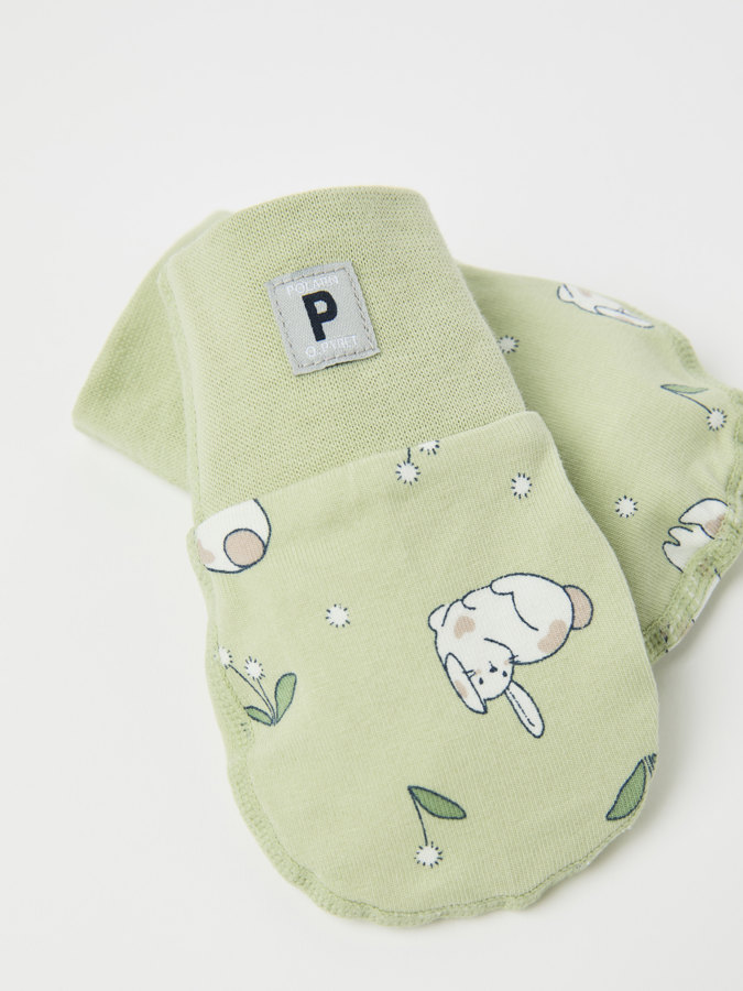 Bunny baby mittens