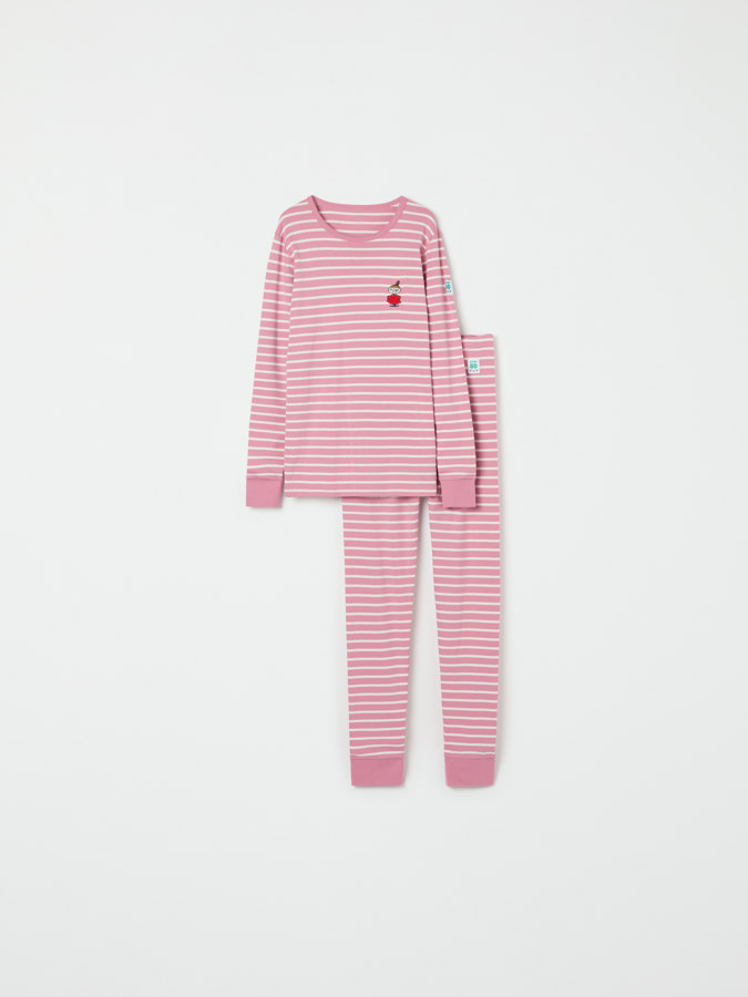 Striped Moomin set with top and pants for adult