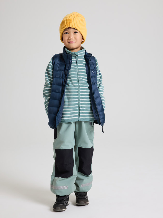 Striped fleece jacket with pockets