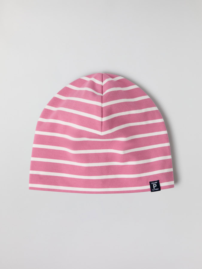 Striped jersey beanie