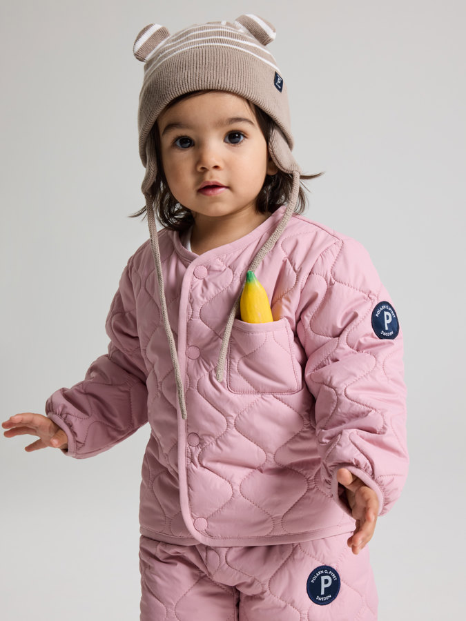 Striped knit hat with ears Striped knit hat with ears