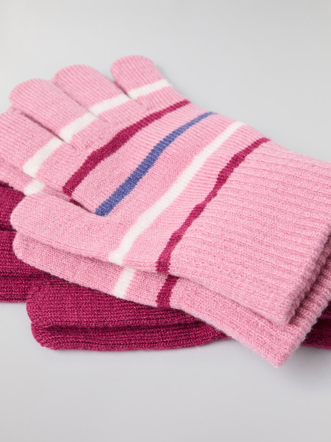 Knitted gloves, 2-pack