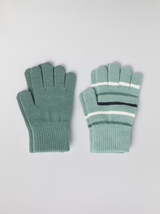 Knitted gloves, 2-pack