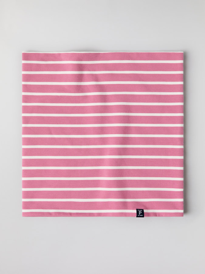 Striped jersey tube scarf