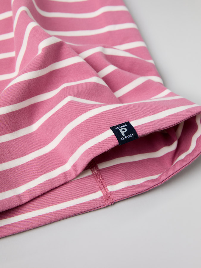 Striped jersey tube scarf