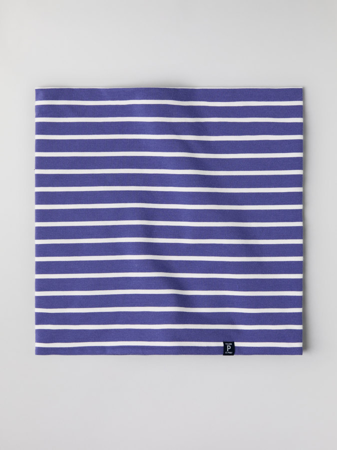 Striped jersey tube scarf