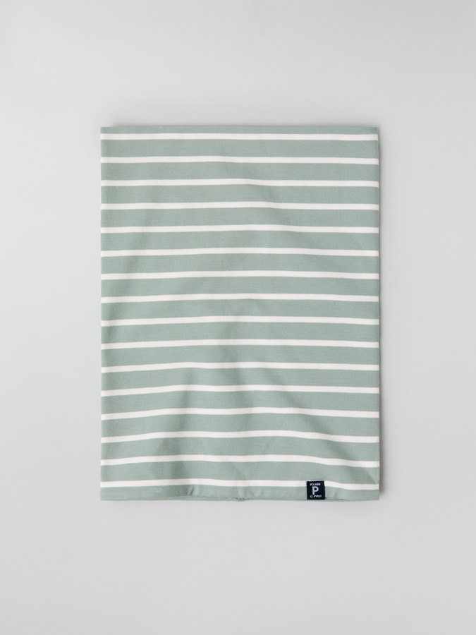Striped jersey tube scarf
