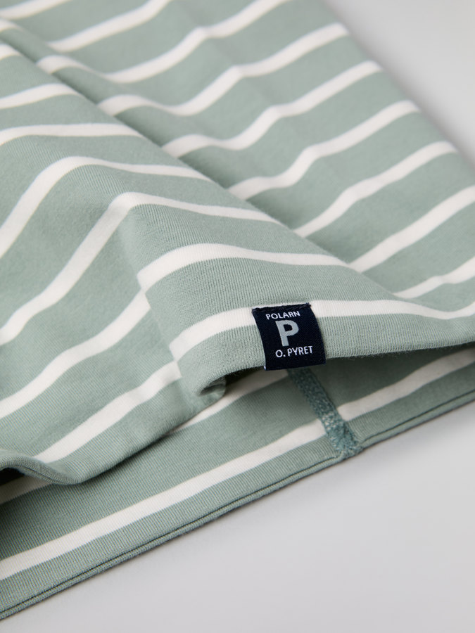 Striped jersey tube scarf